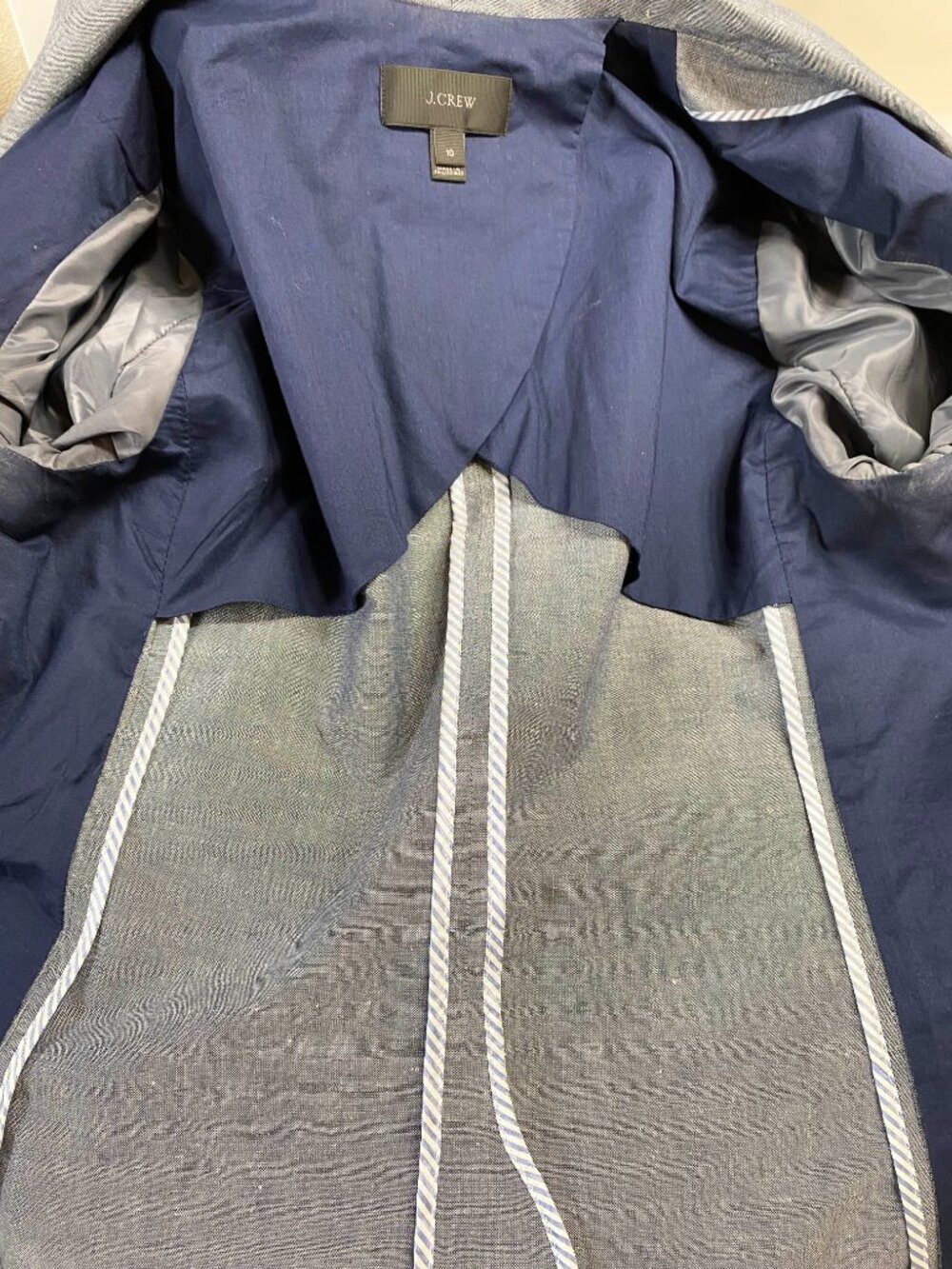 J. Crew Unstructured Shawl Collar Cotton Linen Blazer 10 - Picture 8 of 13